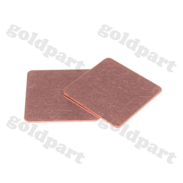 2pcs laptop gpu cpu heatsink copper shim 20mmx20mmx0 5m m