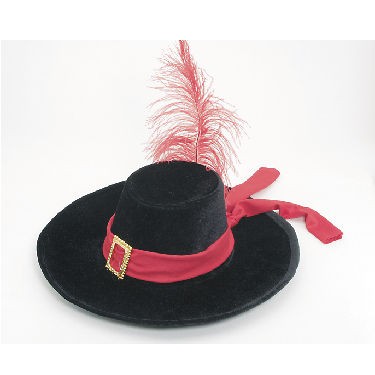 black felt musketeer hat halloween costume