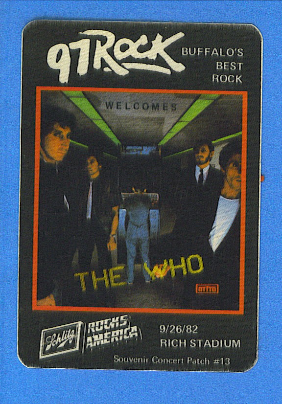 THE WHO CONCERT PATCH SEPT.26,1982 @ RICH STADIUM ORCHARD PARK, N.Y.