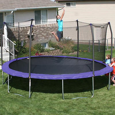 Skywalker Trampolines 17x15 foot Oval Trampoline and Enclosure 