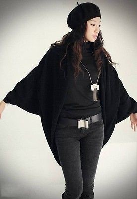   Cape Poncho Knit Bolero Poncho Cardigan Sweater Tops Shawl Coat