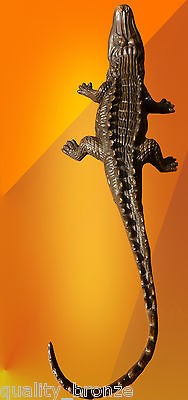 FREE STANDING BRONZE CROCODILE / ALLIGATOR STATUE