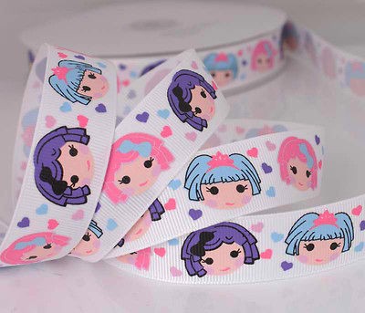 yards LALA LOOPSY GIRLS HAIRBOW Printed grosgrain ribbon DIY CRAFT 