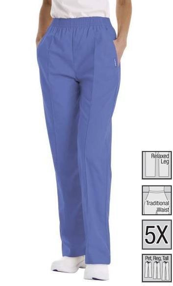 NEW Landau 8320 Creased Front Classic Womens Scrub Pant CEIL BLUE XS 