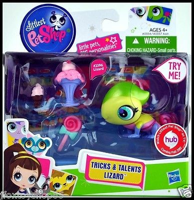 2012 Littlest Pet Shop Tricks & Talents LIZARD #2396 I lick the ice 