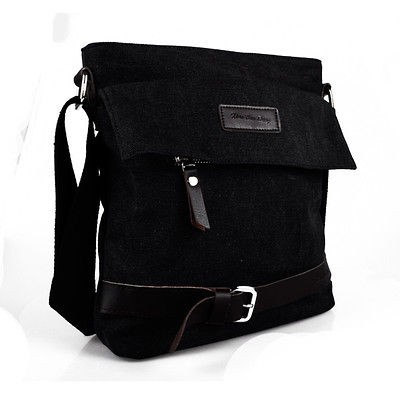 New Mens Vintage Canvas Messenger Shoulder Bag Satchel Casual Coffee 