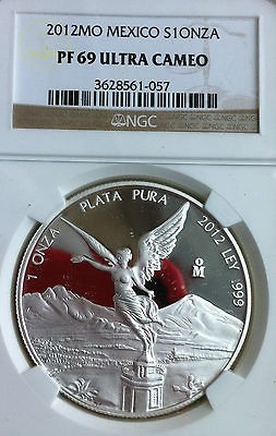 2012 1oz Silver Libertad Proof *** Treasure Coin of Mexico*** NGC PF 