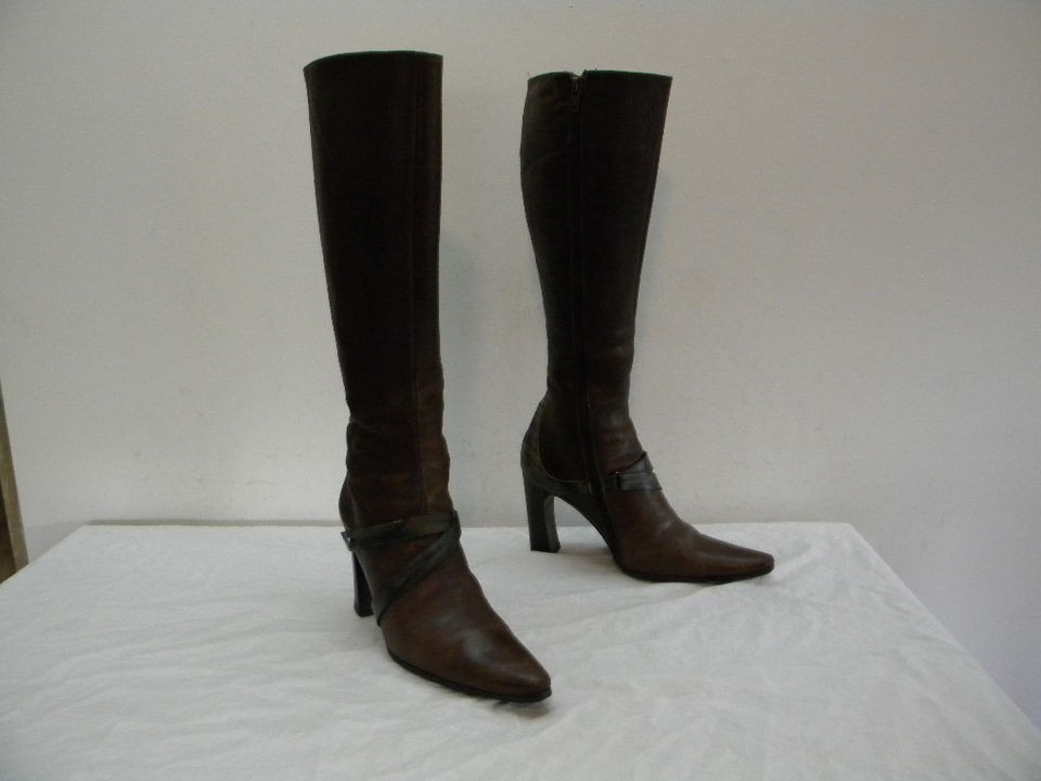 Beautiful Womens 36 6 IXOS High Heel Side Zip Riding Boots MADE IN 