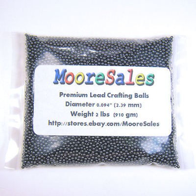 Lead Crafting Balls 2 lb Bag Ballast Sinkers Shot Weight Size 7.5