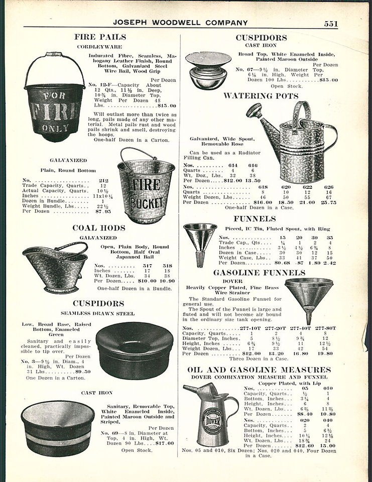 1927 AD Cordleyware Galvanized Fire Buckets Pails Brookins Motor Oil 