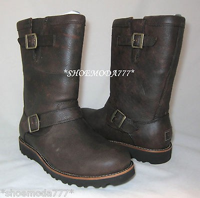 275 UGG Carnero Mens Boots Biker Motorcycle Cinnamon Leather 