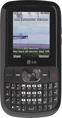 lg 500g black tracfone cellular phone  10