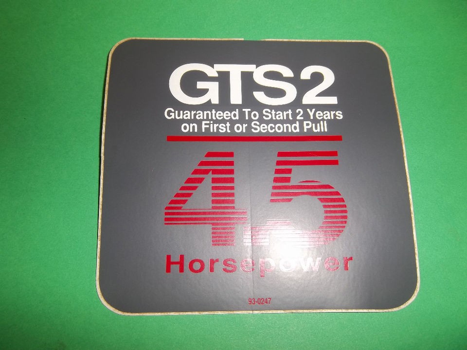 new toro gts 4 5 hp engine decal oem l