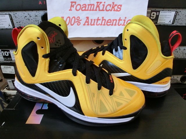 Nike Lebron 9 IX P.S. Elite NYC Taxi Maize Yellow Cab 516958 700 Men 