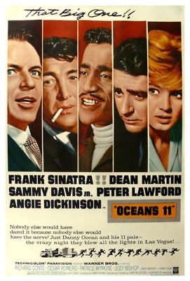 OCEANS 11 MOVIE POSTER   FRANK SINATRA   RARE VINTAGE   PRINT IMAGE 