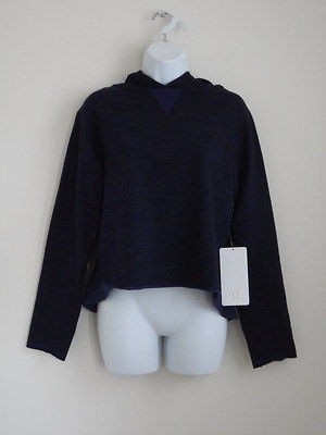 New LULULEMON Denim Dense Purple CDDP/DSPU Pull Me Over Hoodie Sweater 