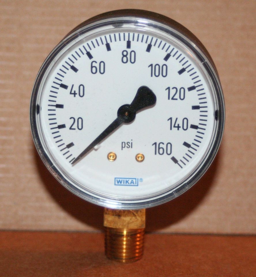 160PSI 1/4IN NPT 2.5IN DIAL FACE PRESSURE GAUGE WIKA NEW