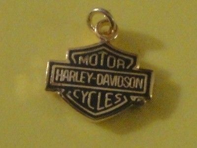   HD Charm for a necklace or bracelet Gold Black Tone Motorcycle