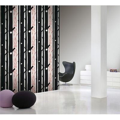 Marimekko Aarni Wallpaper in Red and Black by Maija Louekari 13005