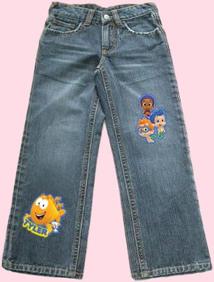 Bubble Guppies Jeans Birthday Personalized Boys Girls 2t 3t 4t 5t