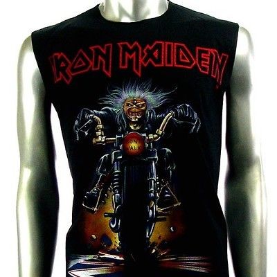   Maiden Sleeveless T Shirt Tank Top Biker Rider Heavy Metal Rock KB10