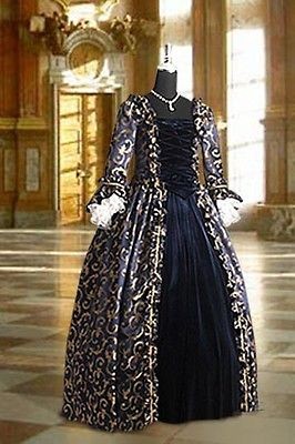 medieval gothic renaissance dress masquerade size m