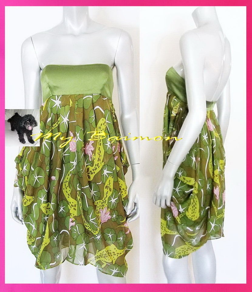 MARA HOFFMAN $425~FAB✿ SILK *Signature* Bustier Draping Mini Greece 