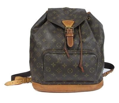 Vtg Louis Vuitton Montsouris Backpack Monogram Canvas Drawstring 