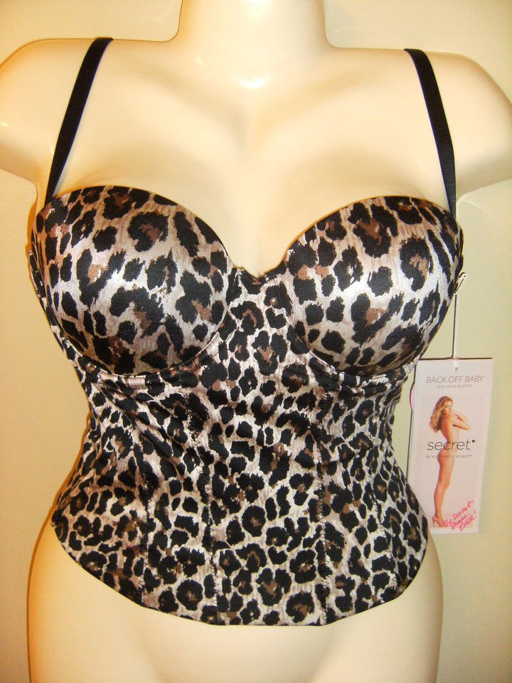 Victorias Secret Back Off Baby Low Back Bustier Shapewear 34B, 34D 