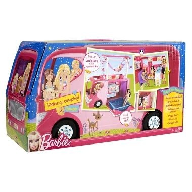 barbie sisters go camping camper with pop up new one