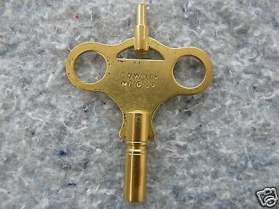 WELCH DOUBLE END MANTLE SHELF CLOCK KEY PARTS NOS