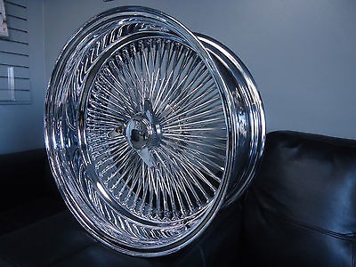 18 DAYTON CHROME 18x8 Wire Wheels Full Set Rims NEW Deep Dish 