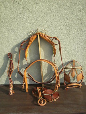 new leather deluxe london horse harness set full size time