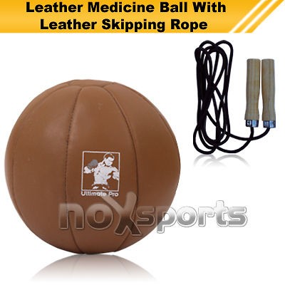 Medicine ball Training With Leather Skippinh Rope Sets