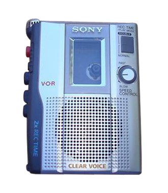 sony tcm 200dv standard cassette voice recorder 