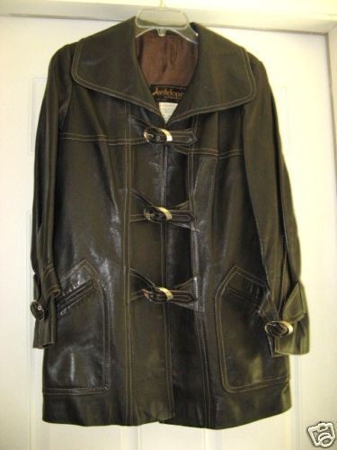 VINTAGE MENS LEATHER JACKET ANTELOPE ISRAEL 1960s size S DARK BROWN