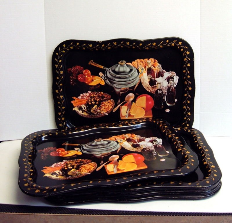 Set of 8 Vintage Coca Cola COKE Snack TV Serving Trays