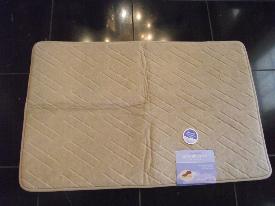 tranquility memory foam bath mat beige 20 x 32 expedited