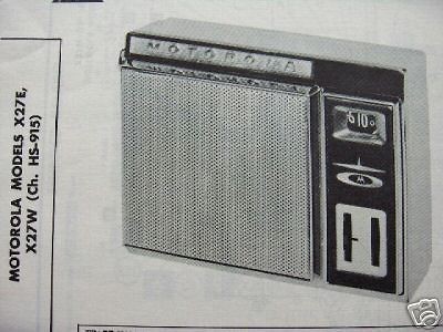 motorola x27e x27w transistor radio photofact  5