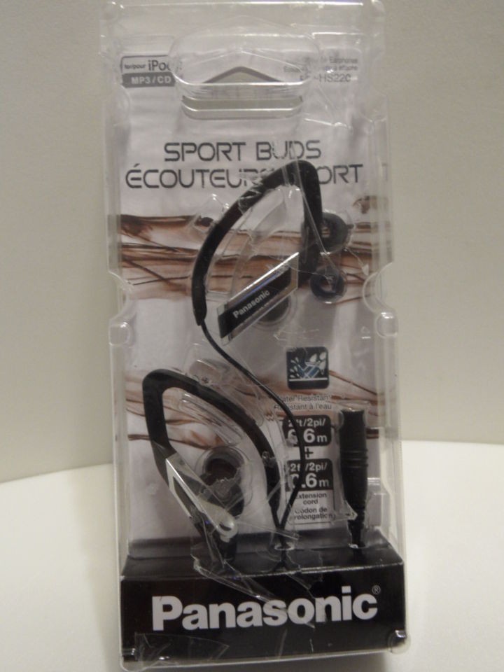 PANASONIC Sport buds for iPod, , CD player   RP HS220PP K   NEW 