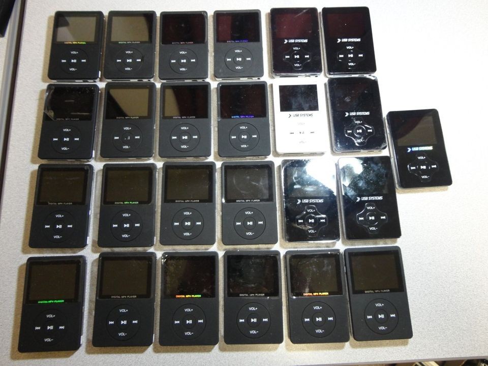 25) Generic Digital MP4 Player Lot with Mic 2.0MP Camera 2G AS IS*