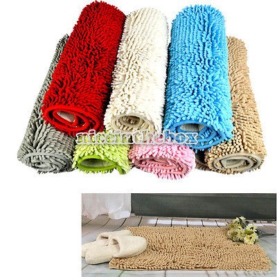 Colors Washable Bathroom New Shaggy Rugs Non Slip Bath Mat Thick 