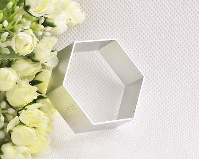 hexagon hex shape metal cutter tin baking mould cookie dessert