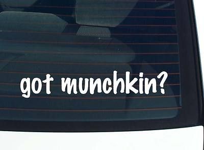 got munchkin cat cats funny decal sticker vinyl wall car