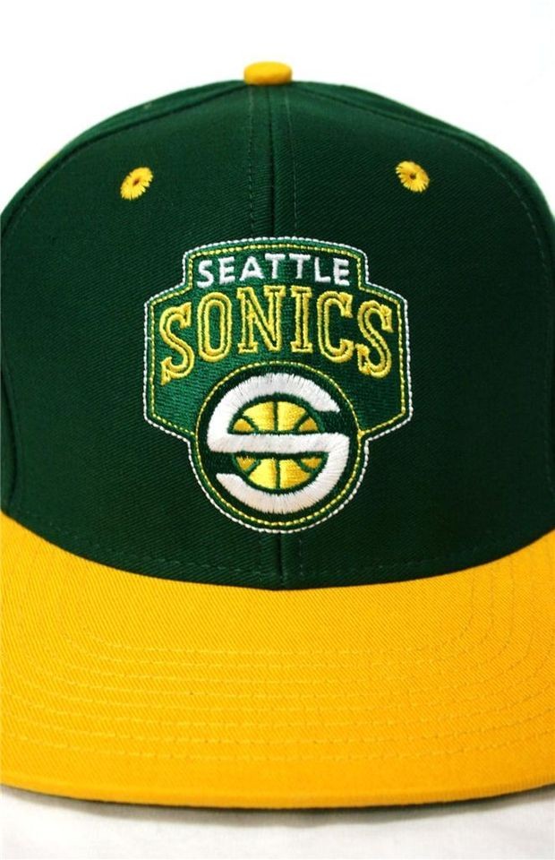 adidas HARDWOOD CLASSICS Seattle Supersonics Snapback Cap Hat THUNDER 