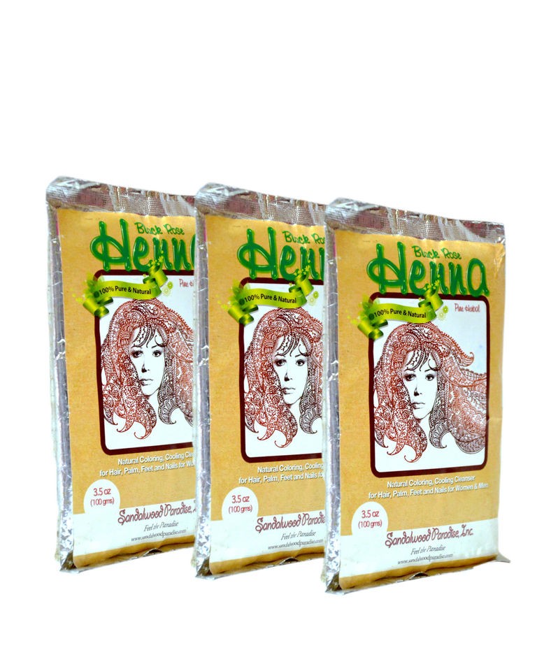   Paradise Henna Powder 3.5 oz (100 gms) x 3 Packs  100% Natural & Pure