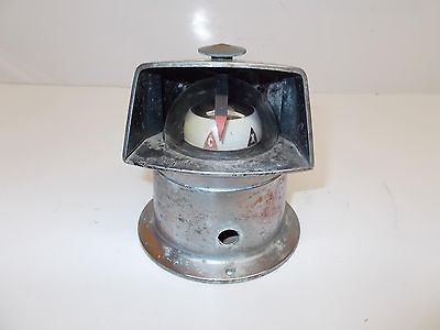 Vintage Airguide Chrome Marine Nautical Boat Navigation Compass