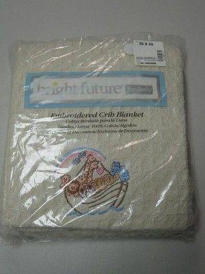 new bright future embroidered crib blanket noah s ark returns