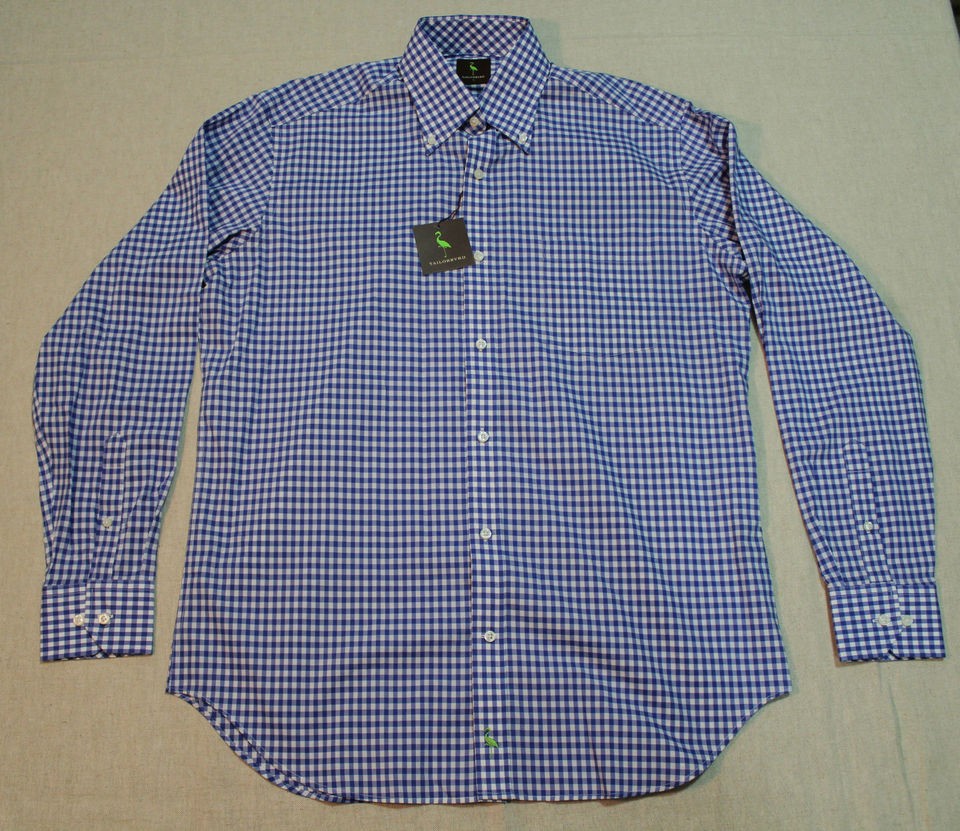 NWT TAILORBYRD LONG SLEEVE CASUAL SHIRT   BLUE & WHITE CHECK   SIZE 