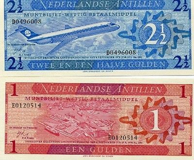 netherlands antilles 1 2 5 gulden 1970 unc set 2